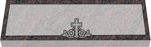Companion Flat Grave Markers - Cross and Dogwood