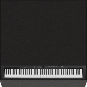 Small Flat Grave Marker - Musical Keyboard